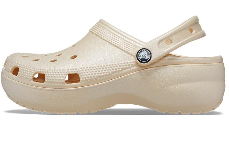 Crocs Classic Clog Platform Shimmer 'Vanilla' Women's