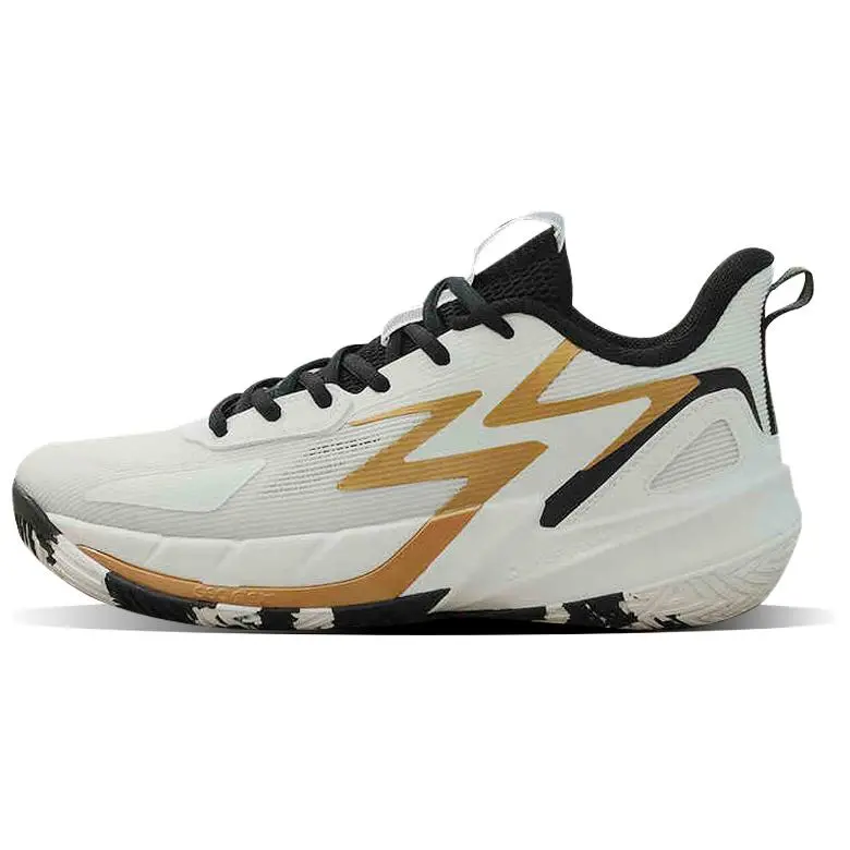 361° Anti Slip Wear Resistant Low Top Basketball Shoes Men's White Black