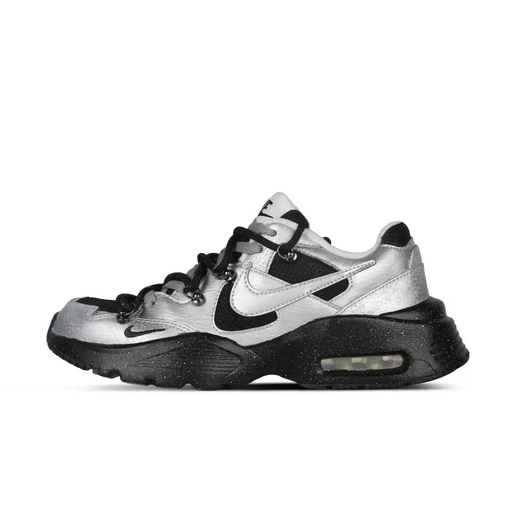 Nike Air Max Fusion Slip Resistant Abrasion Resistant Low top Casual Running Shoes Women's Silver Black
