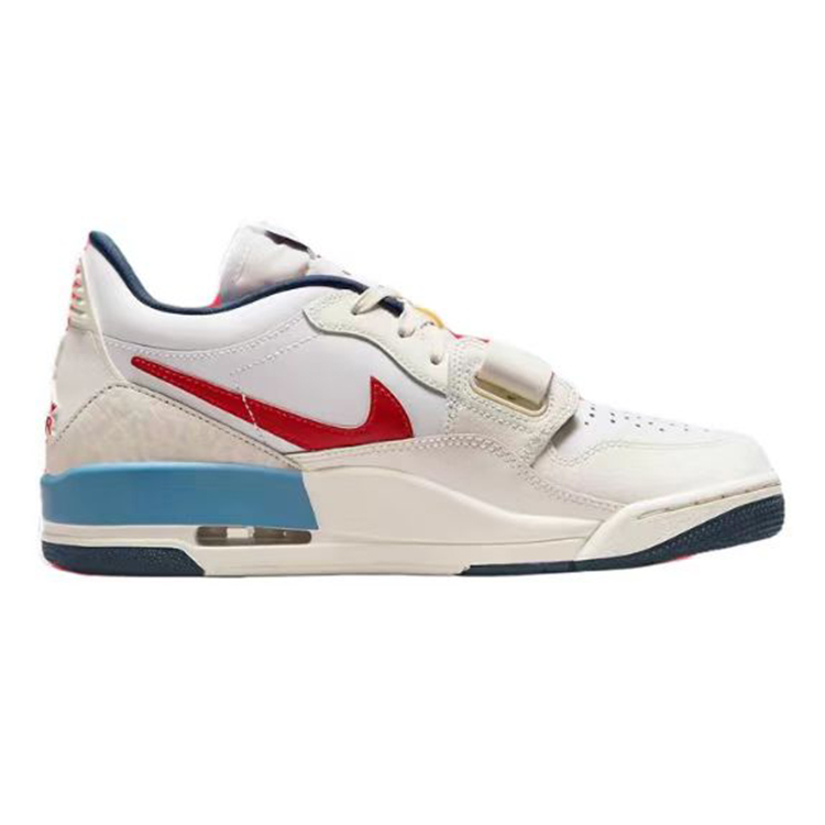 Jordan Legacy 312 Wear-Resistant Breathable Slip-Resistant Low-Top Vintage Basketball Shoes Unisex White Blue купить в интернет-магазине Yoocart с быстрой доставкой по России.