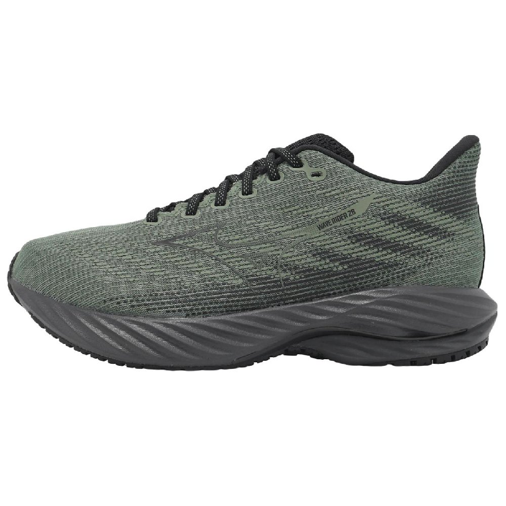 Mizuno Wave Rider 28 Breathable Running Shoes Men's Green Black