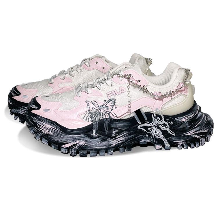FILA FUSION BIANCO Anti-Slip Wear-Resistant Low-Top Casual Shoes Women's White Pink купить в интернет-магазине Yoocart с быстрой доставкой по России.
