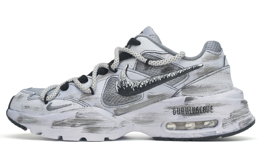 Nike Air Max Fusion Cushioning Anti-Slip And Wear-Resistant Low-Top Casual Running Shoes Women's Gray American