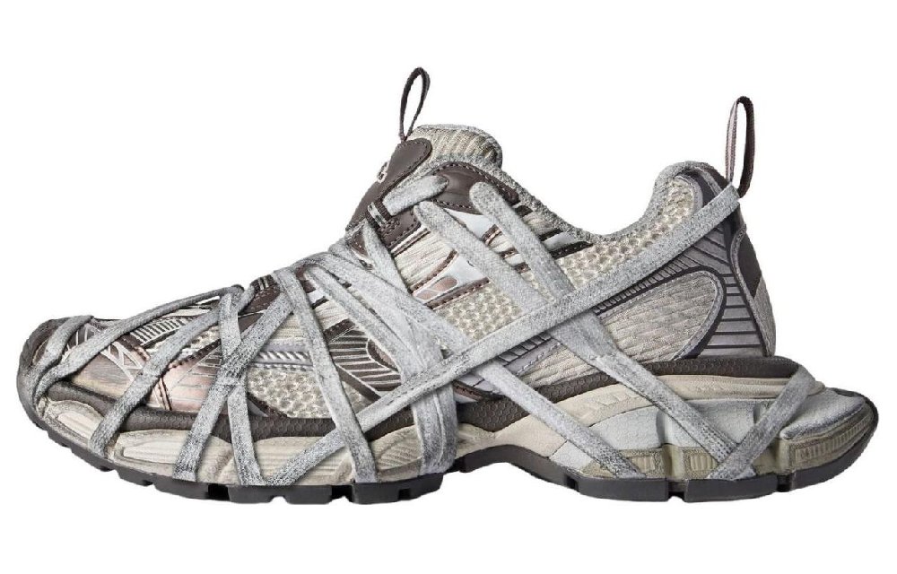 Balenciaga 3XL Extreme Lace Sneakers 'Brown Grey Beige Mesh And Polyurethane'