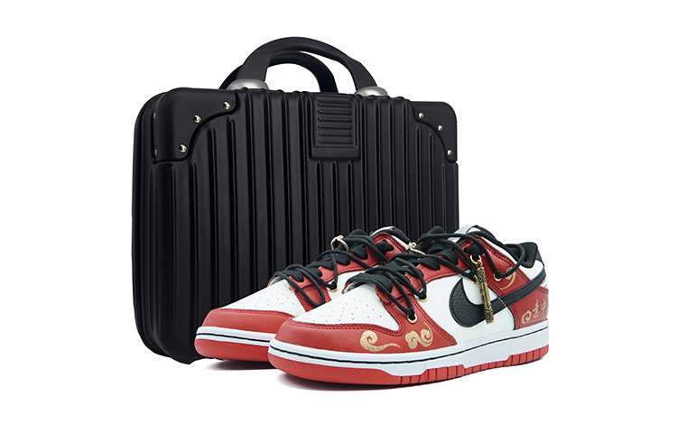 NBA x Nike Dunk Low EMB 'Chicago' Low Top Skateboard Shoes GS Red White Black