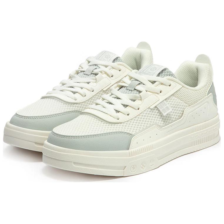 361° Slip Resistant Cushioning Low Top Skateboard Shoes Women's White Gray