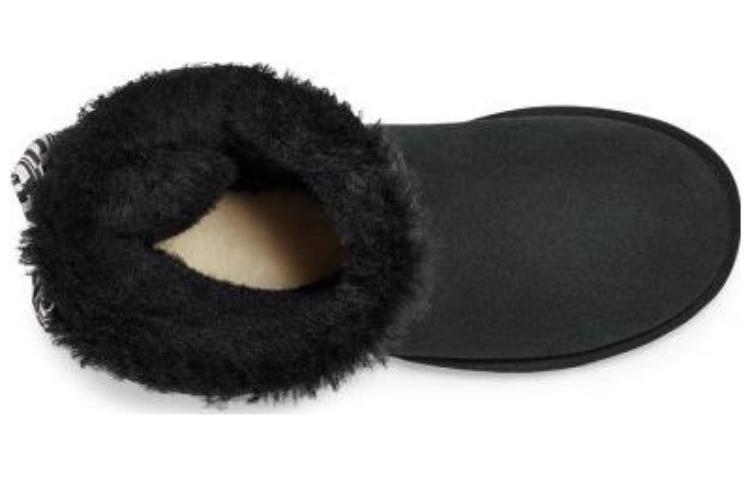 UGG Checkered Bow Snow Boots 'Black' Women's