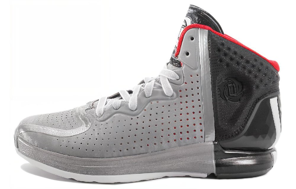 Adidas D Rose 4 Abrasion Resistant Mid Top Performance Basketball Shoes Men's Gray Black