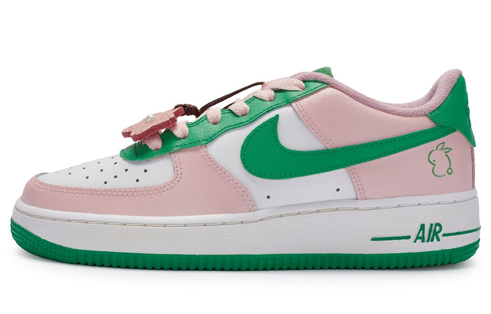 Nike Air Force 1 Low 07 Low Top Skateboard Shoes Men's Pink Green White