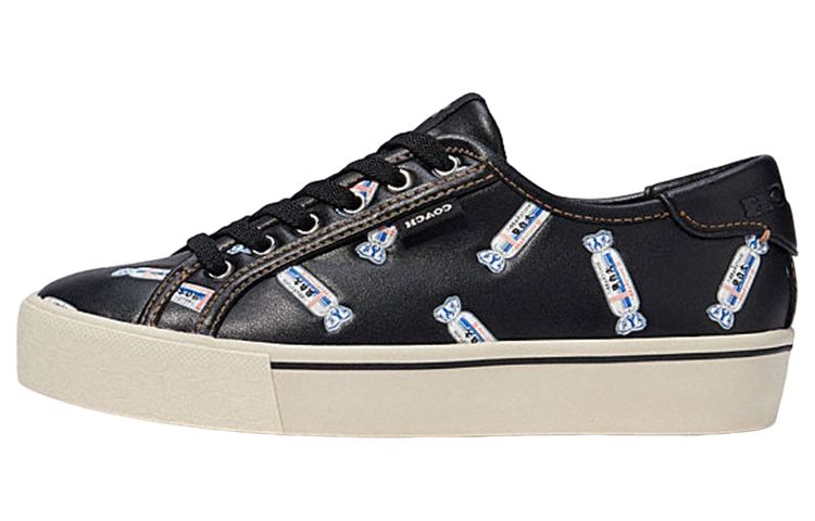 COACH Low Top Stylish Skateboarding Shoes Women's Black