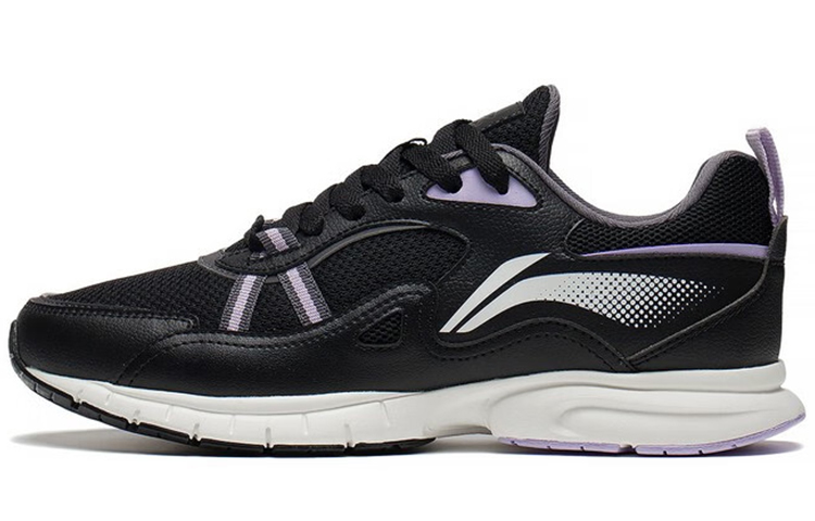 LiNing Cushioned Anti-Slip And Wear-Resistant Lightweight Low-Top Running Shoes Women's Black Purple