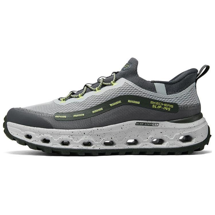 Skechers OUTDOOR Low Top Casual Shoes Men's Gray Yellow