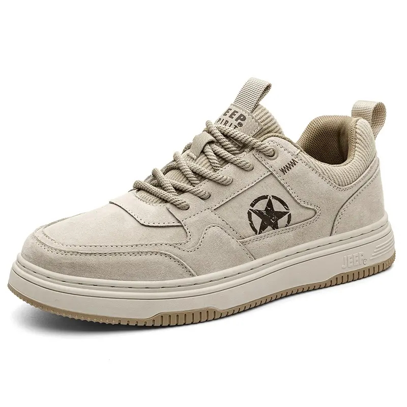 JEEP SPIRIT Air Force 1 Abrasion Resistant Height Increasing Low Top Skateboard Shoes Men's