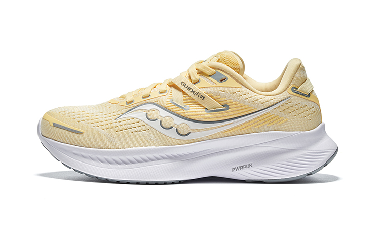 Saucony Guide 16 Slip Resistant Shock Absorbers Low Top Marathon Running Shoes Women's Yellow