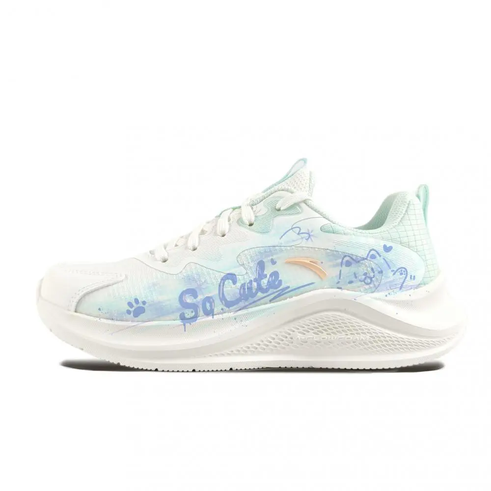 Anta Shock Absorbers Slip Resistant Abrasion Resistant Low top Casual Sprint Running Shoes Women's White