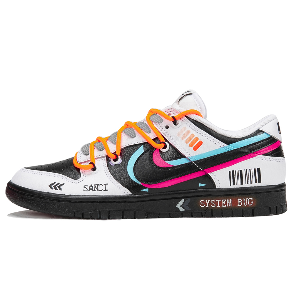Nike Dunk Low Top Skateboard Shoes Men's White Black