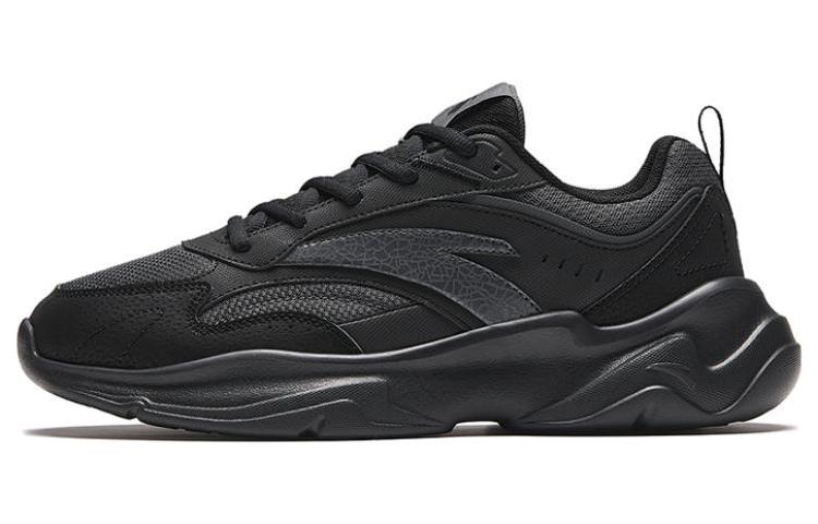 Anta Chao Bai GZ Shock Absorbers With Slip Resistant And Abrasion Resistant Properties Low Top Casual Shoes Men's Black
