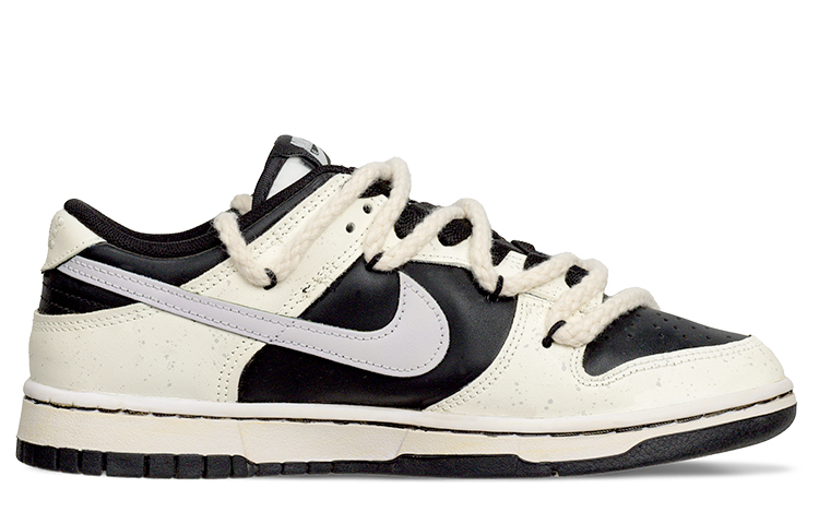 Nike Dunk Red Panda Anti-Slip And Wear-Resistant Lightweight Low-Top Skateboard Shoes GS Black White