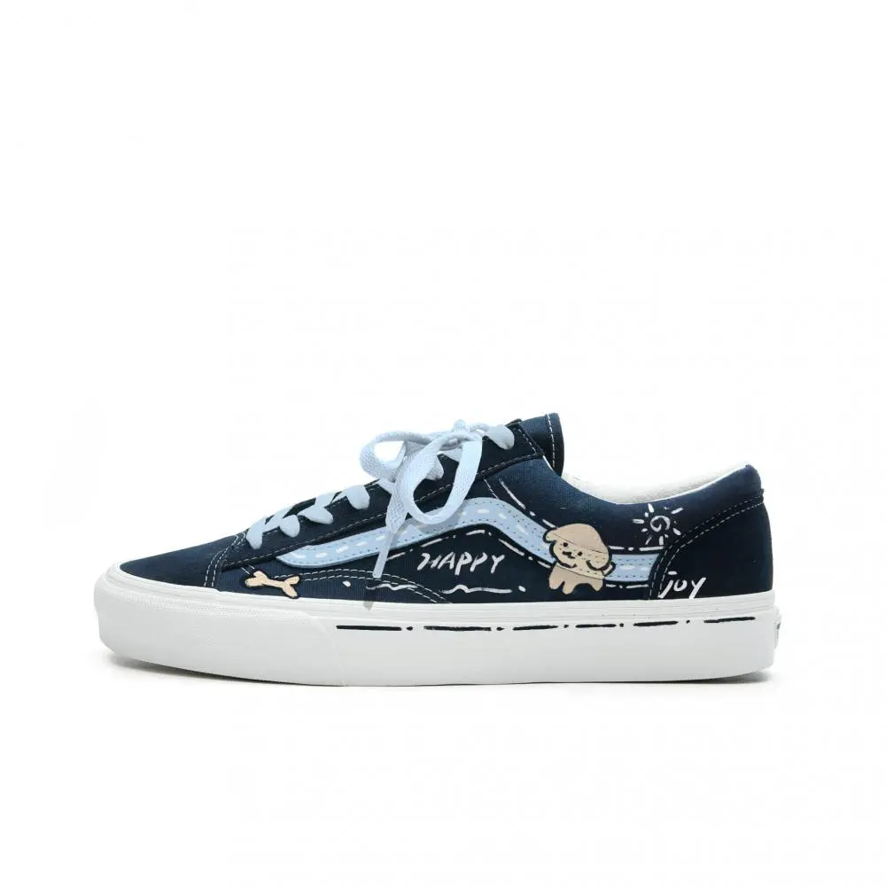 Vans Style 36 Abrasion Resistant Low top Skateboard Shoes Unisex Light Blue