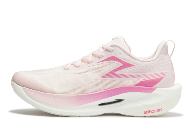 361° Fly 2ET Cushioning Anti-Slip Wear-Resistant Breathability Low-Top Running Shoes Unisex Pure White Pink