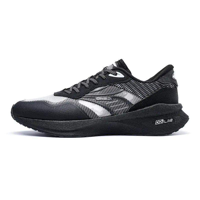 361° Abrasion Resistant Breathable Low Top Casual Shoes Men's Black Gray