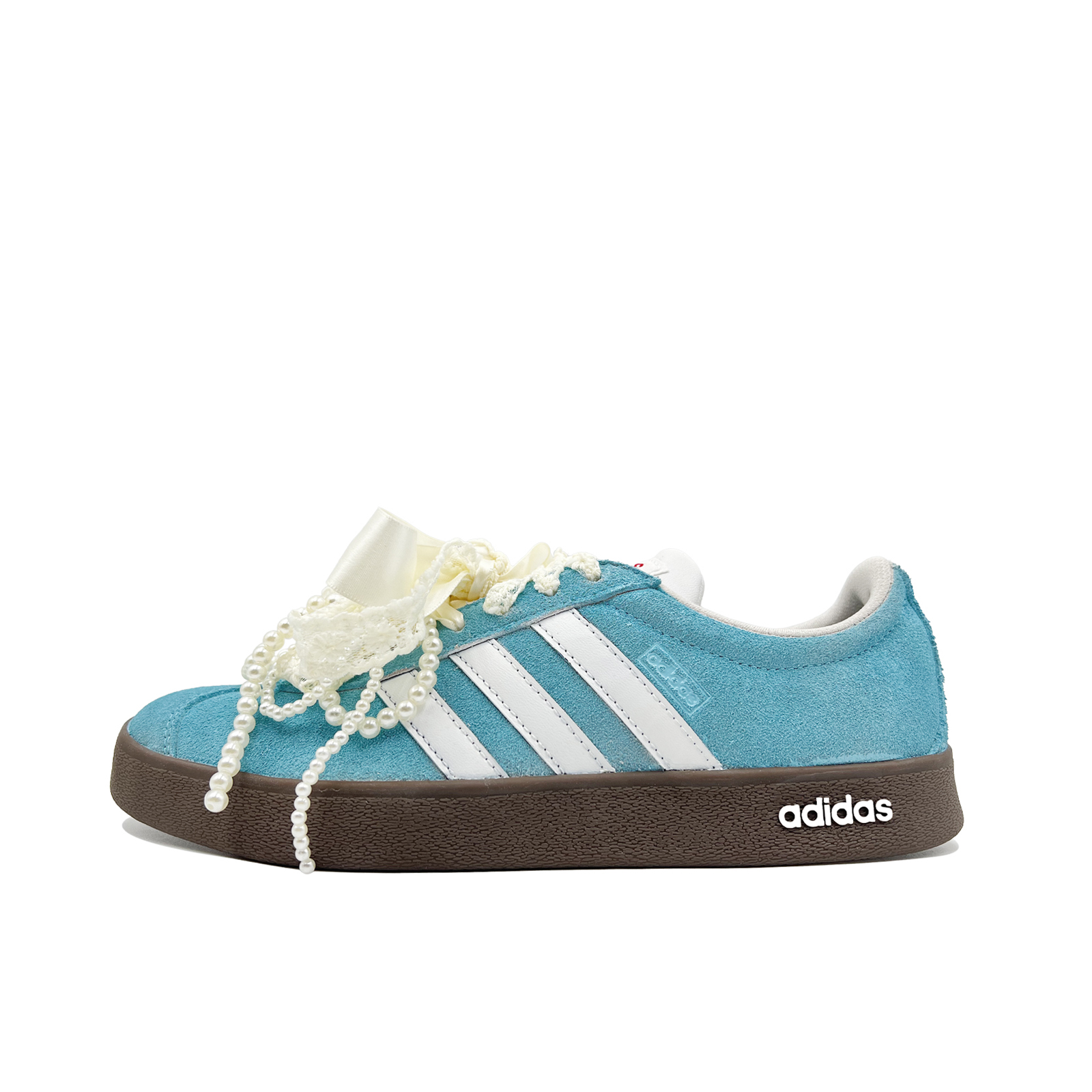 Adidas VL Court 2.0 Skateboard Shoes Unisex Low top White/Blue