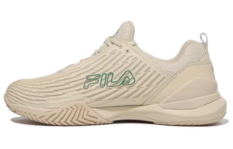 FILA Anti-Slip And Wear-Resistant Breathable Low-Top Tennis Shoes Unisex Beige Green
