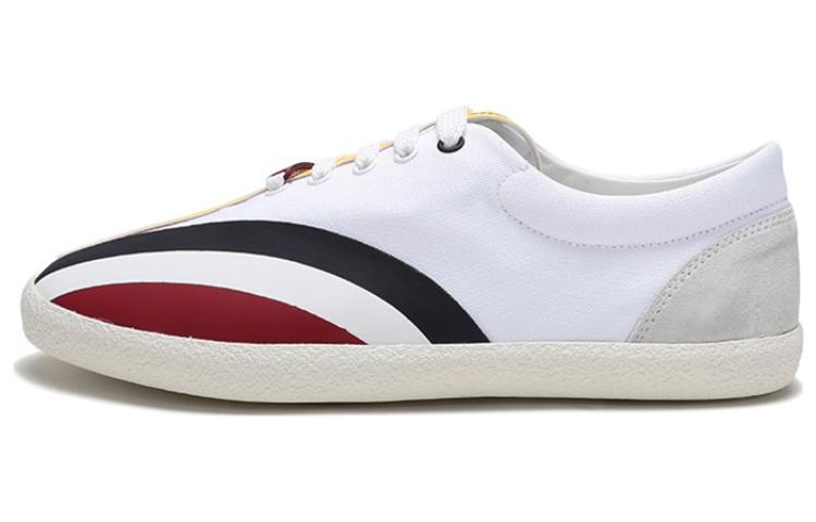 Moncler Low top Stylish Skateboarding Shoes Men's White Red Yellow