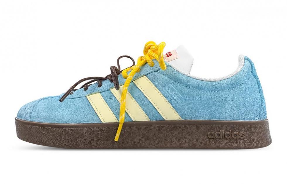 Adidas Neo Vl Court Lightweight Low-Top Skateboard Shoes Unisex Yellow Blue