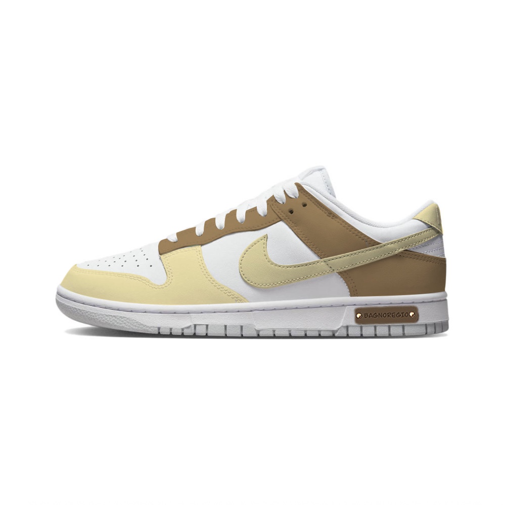 Nike Dunk Low-Top Skateboard Shoes Men's Yellow White