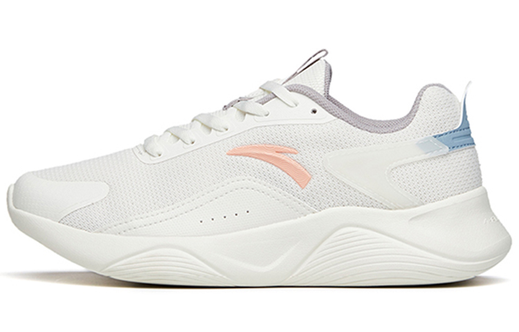 Anta Cushioning Breathable Lightweight Wear-Resistant Slip-Resistant Low-Top Running Shoes Women's Ivory White