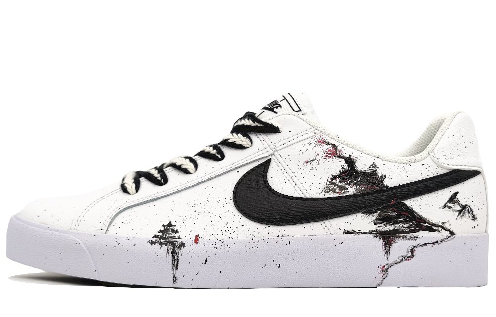 Nike Court Royale Non-slip Lightweight Low-Top Skateboard Shoes Unisex Ink Black