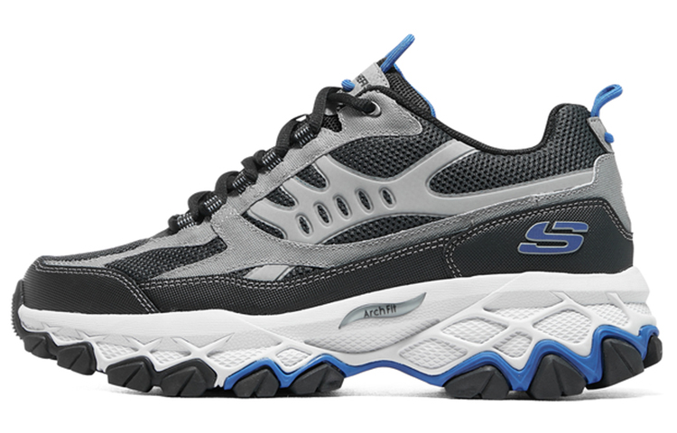 Skechers Arch Fit D'LITES Arch Fit Low Top Casual Shoes Men's Gray Black Blue