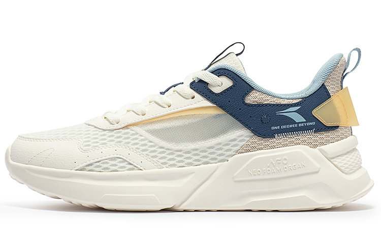 361° Lightweight Comfort Cushioning Anti-Slip Wear-Resistant Breathability Low-Top Casual Shoes Men's White Blue