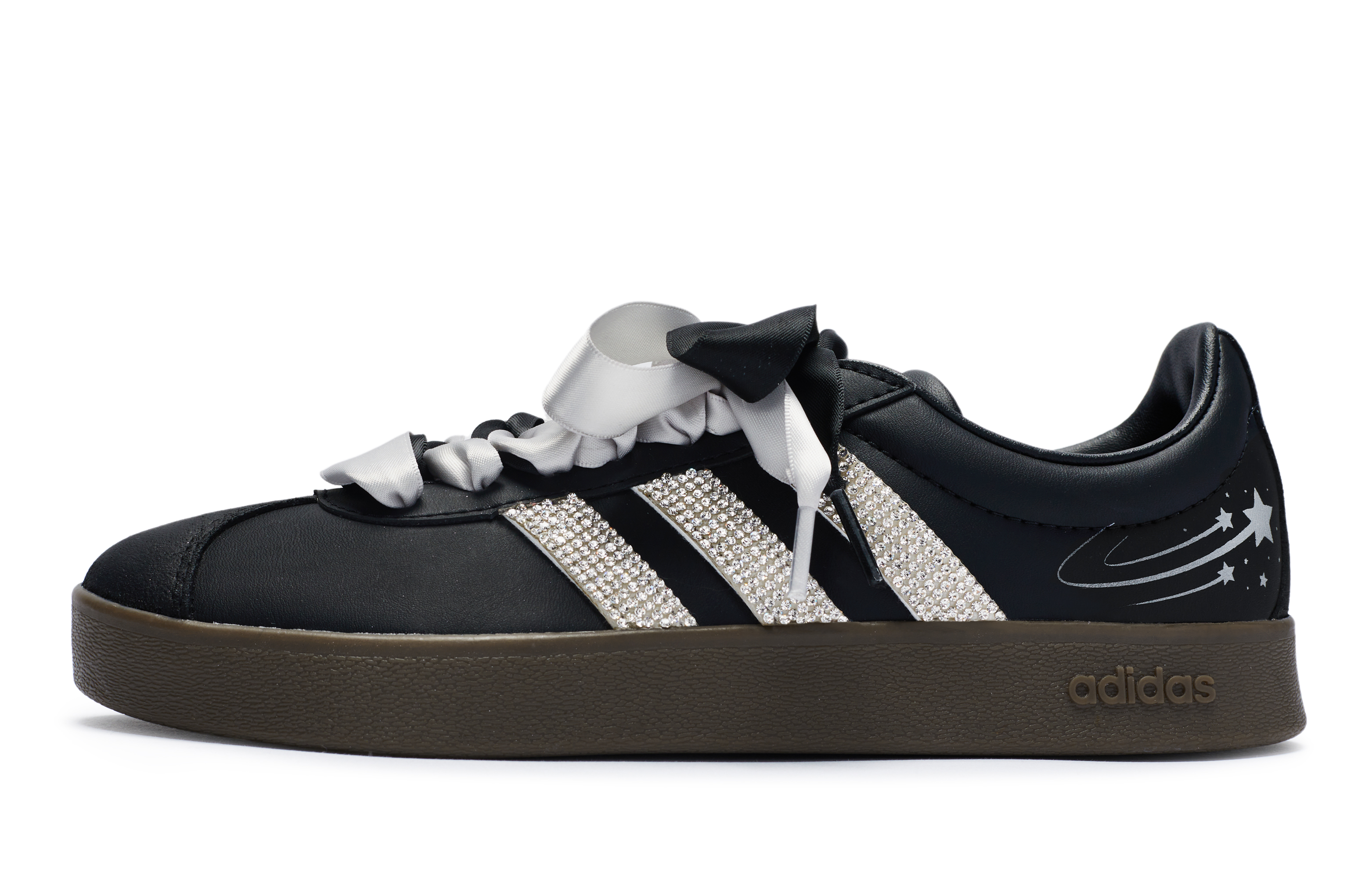 Adidas Neo Vl Court 811 Manufacture Starry Night Galaxy Low-Top Skateboard Shoes Unisex Black Silver