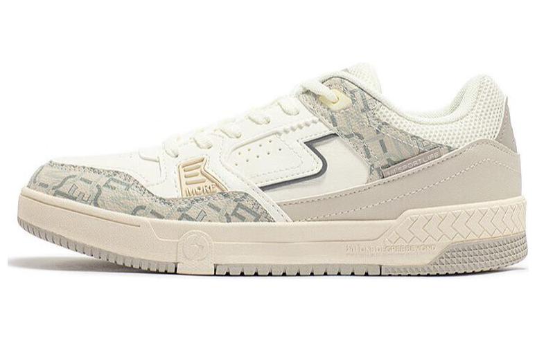 361° Slip-Resistant Cushioning Low-Top Skateboard Shoes Women's White Gray