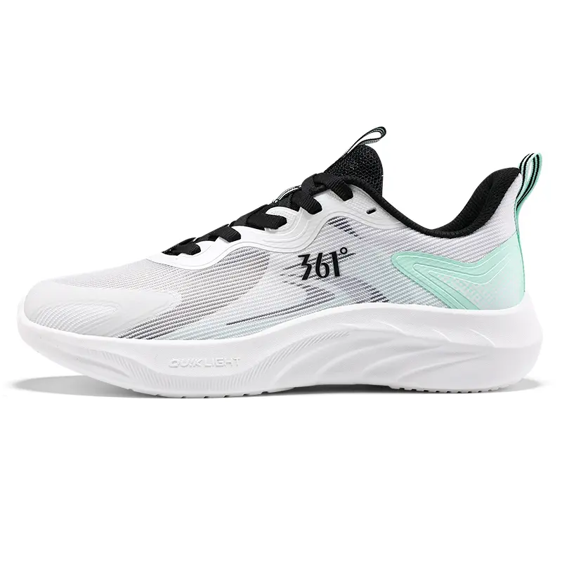 361° Durable Breathable Low-Top Sprint Running Shoes Men's White Green
