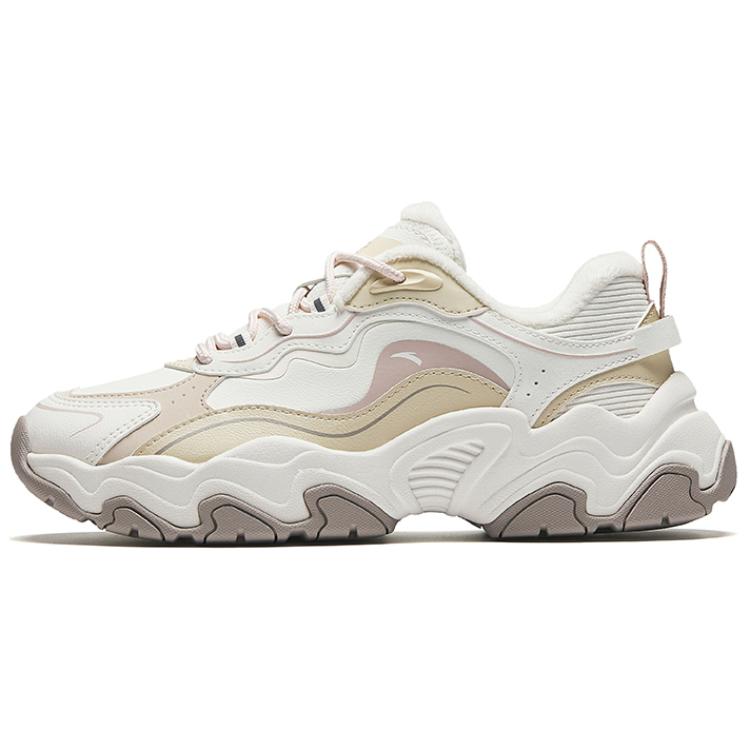 Anta Meteorite Wear-resistant And Lightweight Low-Top Casual Shoes Women's White Beige