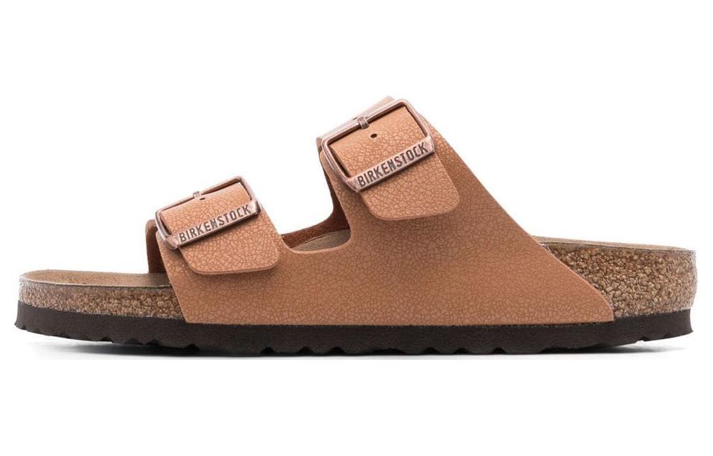 Birkenstock Arizona Vegan Birko Flor Birkibuc Sandals 'Pecan'
