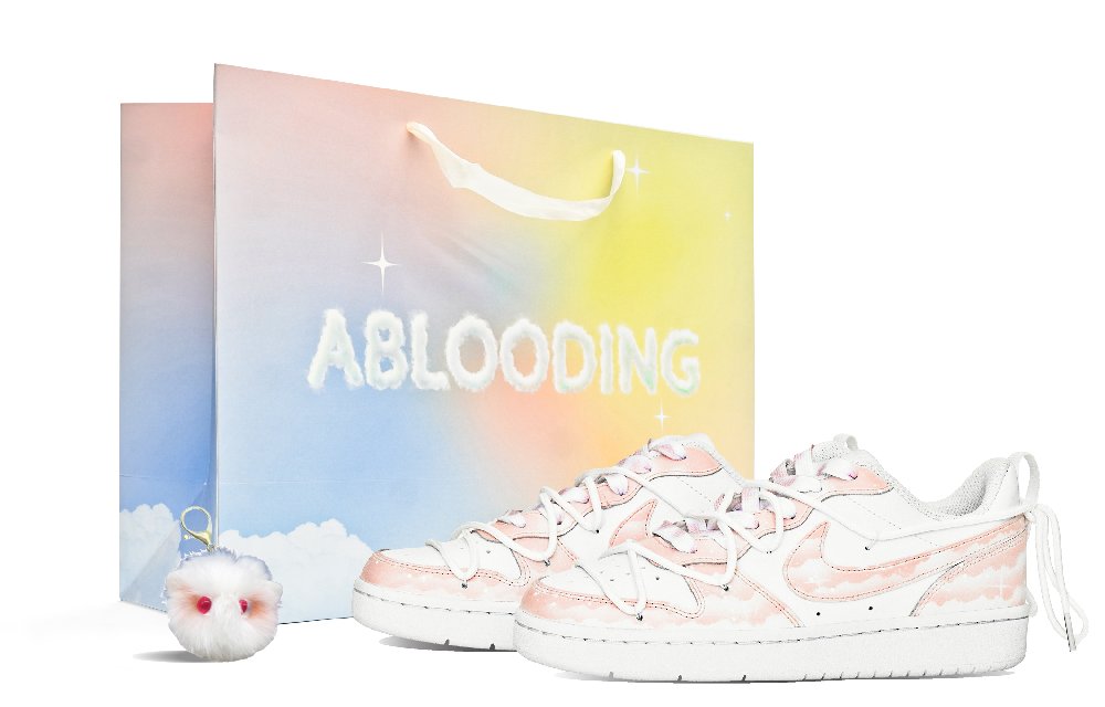 Nike Court Borough Series Skateboard Shoes Women's Low-Top White/Pink
