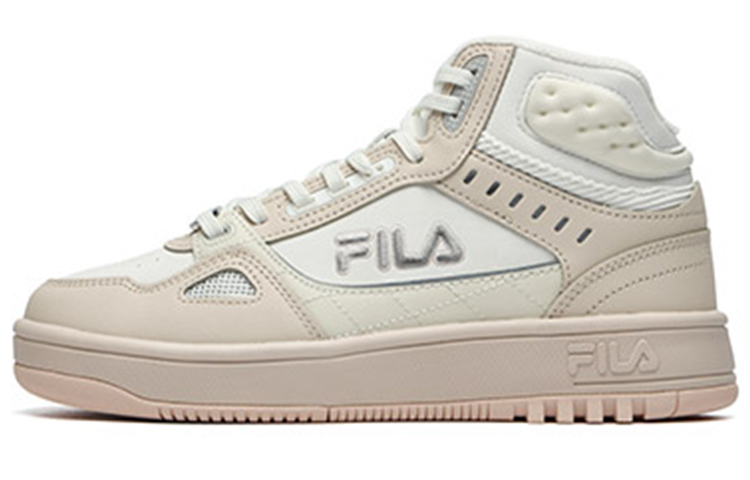 FILA Glory Mid Top Vintage Basketball Shoes Women's White Cassava Powder
