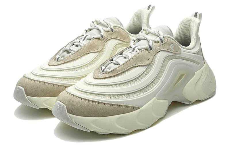 FILA FUSION Ray 4 Cushioning Wear-Resistant Low-Top Casual Shoes Men's White