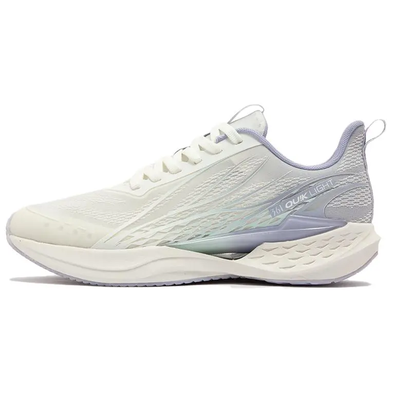 361° Flying Fish 4.0 Cushioning Abrasion Resistant Breathable Low Top Casual Running Shoes Women's White Purple
