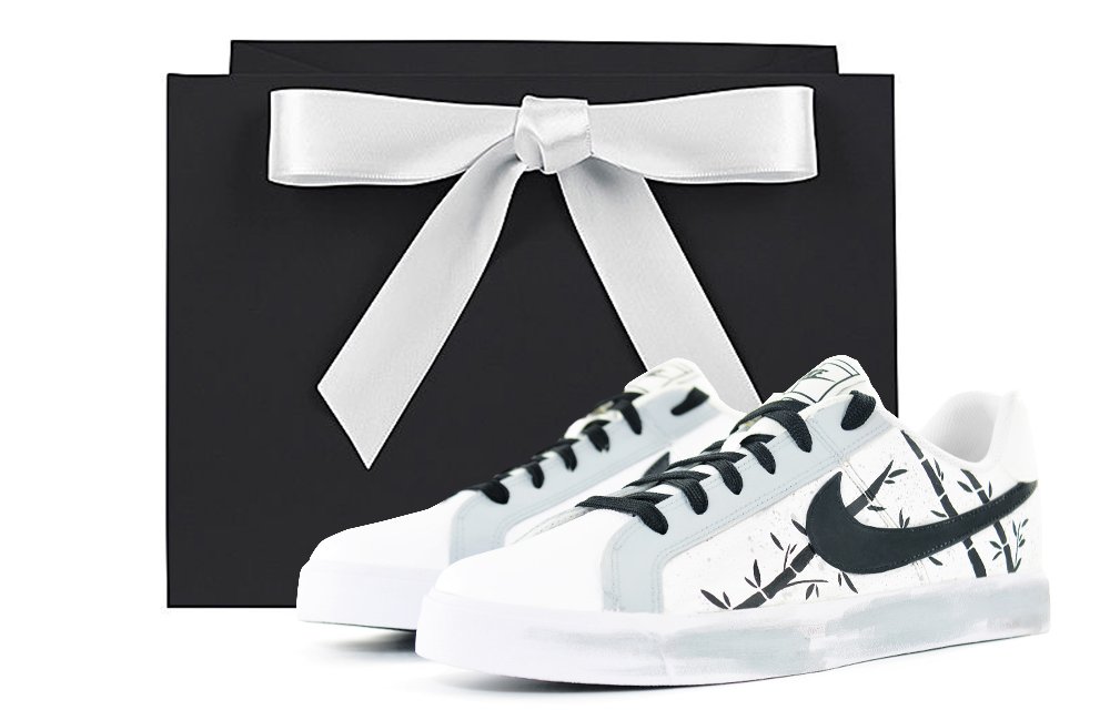 Nike Court Royale Anti-Slip Wear-Resistant Low-Top Skateboard Shoes Unisex Black White Gray