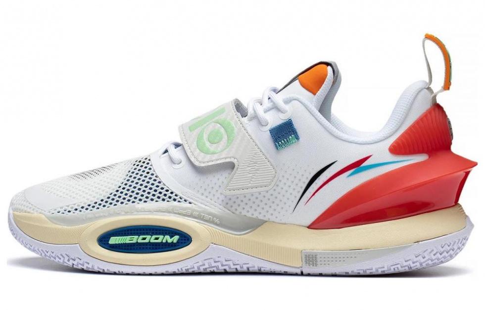 LINING All City 10 V2 Basketball Shoes Men Low Top Standard White/Antarctic Gray
