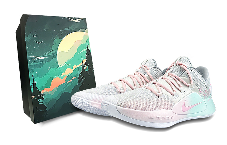 Nike Hyperdunk X Low 10 Cushioned Slip-Resistant Low-Top Basketball Shoes Men's Pink Green