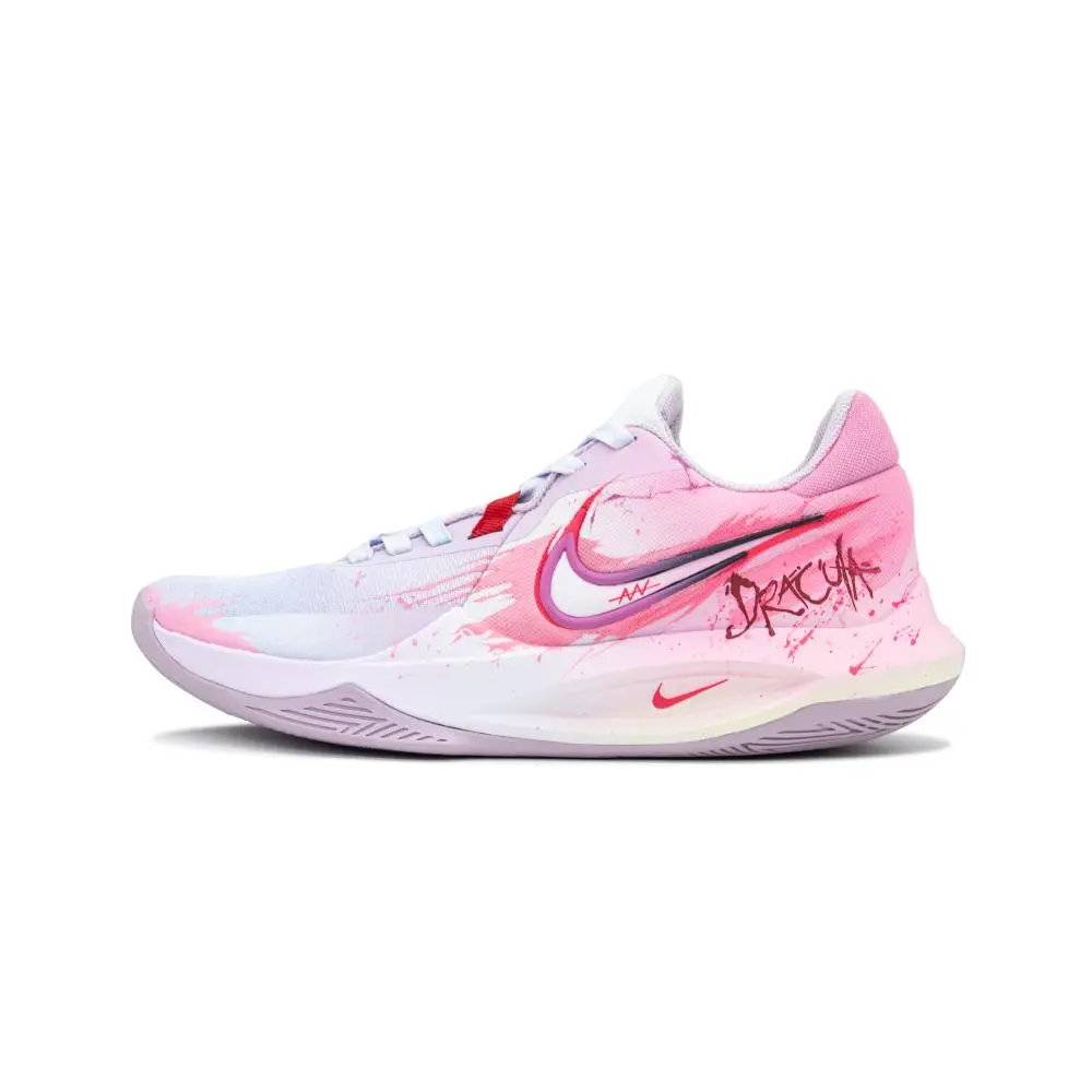 Nike Precision 6 Starry Nostalgia Abrasion Resistant Low top Basketball Shoes Men's Rose Red