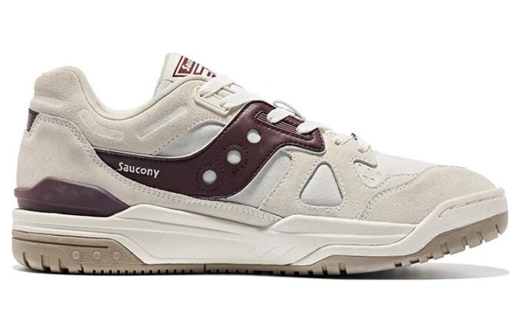 Saucony CROSS 90 Cushioned Slip-Resistant Low-Top Skateboard Shoes Unisex White Dark Red