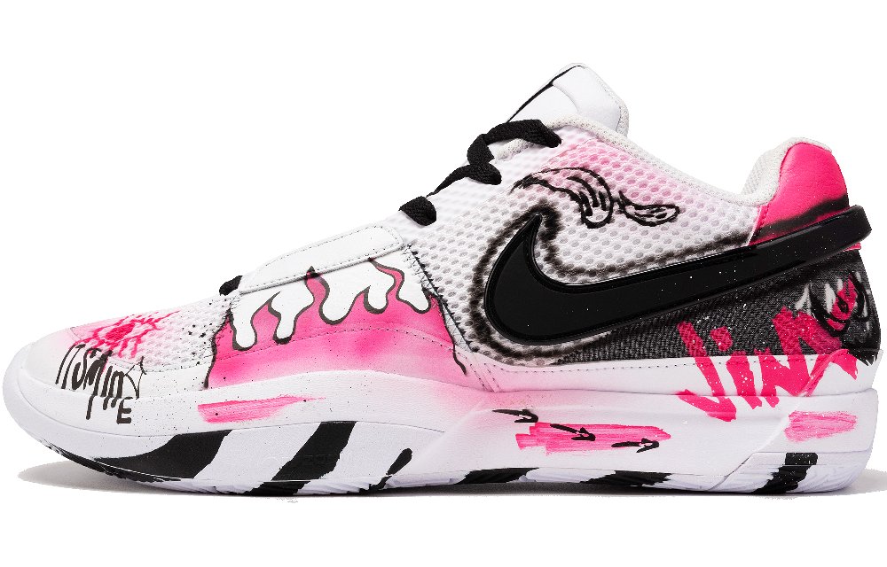 Nike Ja 1 Wear-Resistant Low-Top Basketball Shoes Men's Pink White