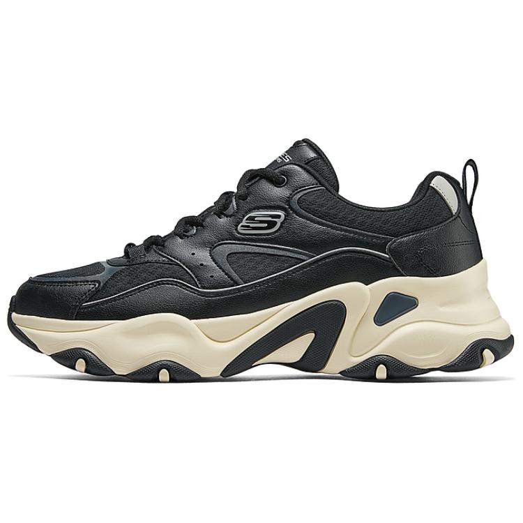 Skechers DLITES Low Top Chunky Sneakers Men's Black